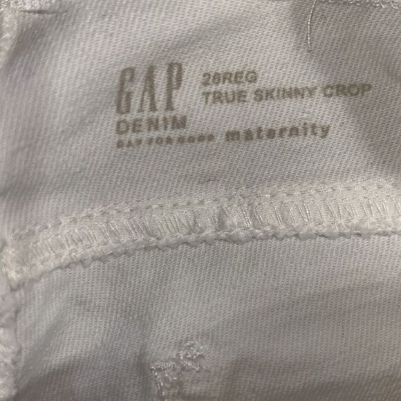 GAP White Maternity True Skinny Crop Jeans(Size 28reg) - Picture 7 of 8